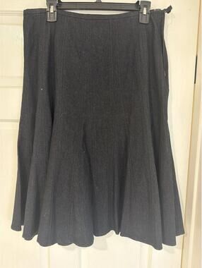 Larry Levine Stretch Black A-Line Skirt Size 10 NWOT